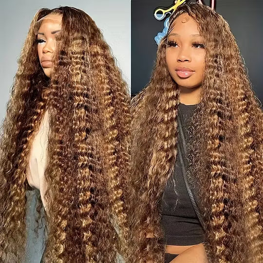 360 Lace Front Wig-10A grade deep wavy lace front wig, 13*4 water wavy lace front wig