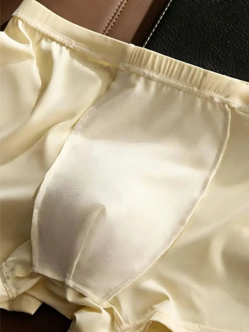 Men's Ice Silk Invisible Boxer Briefs - Breathable and Antibacterial, Suitable for All Seasons