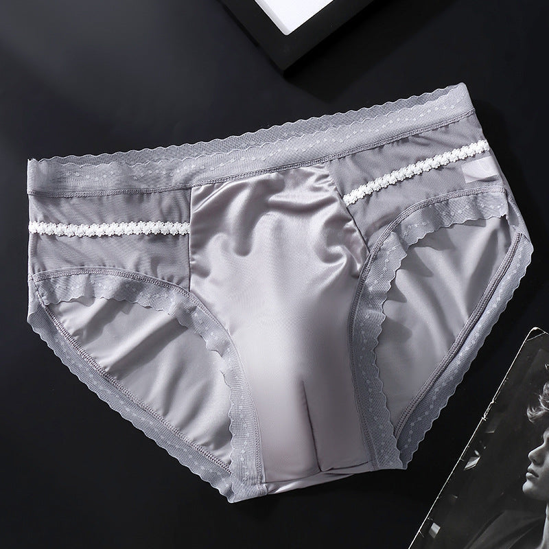 Men's Seamless Ice Silk Boxer Briefs