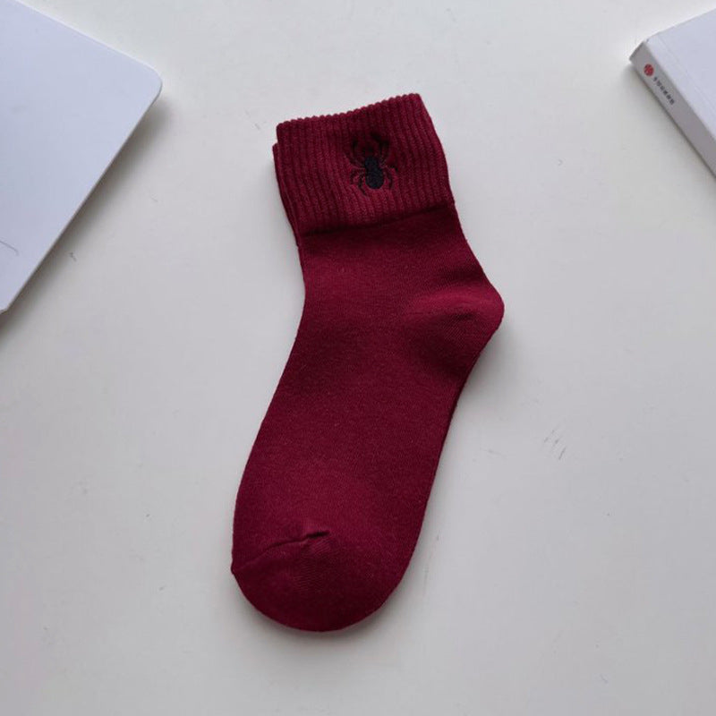 š„LAST DAY 50% OFF -š Viral Halloween Embroidered Crew Socks ā Cute Spooky Knit Socks | 100% CottonāØ