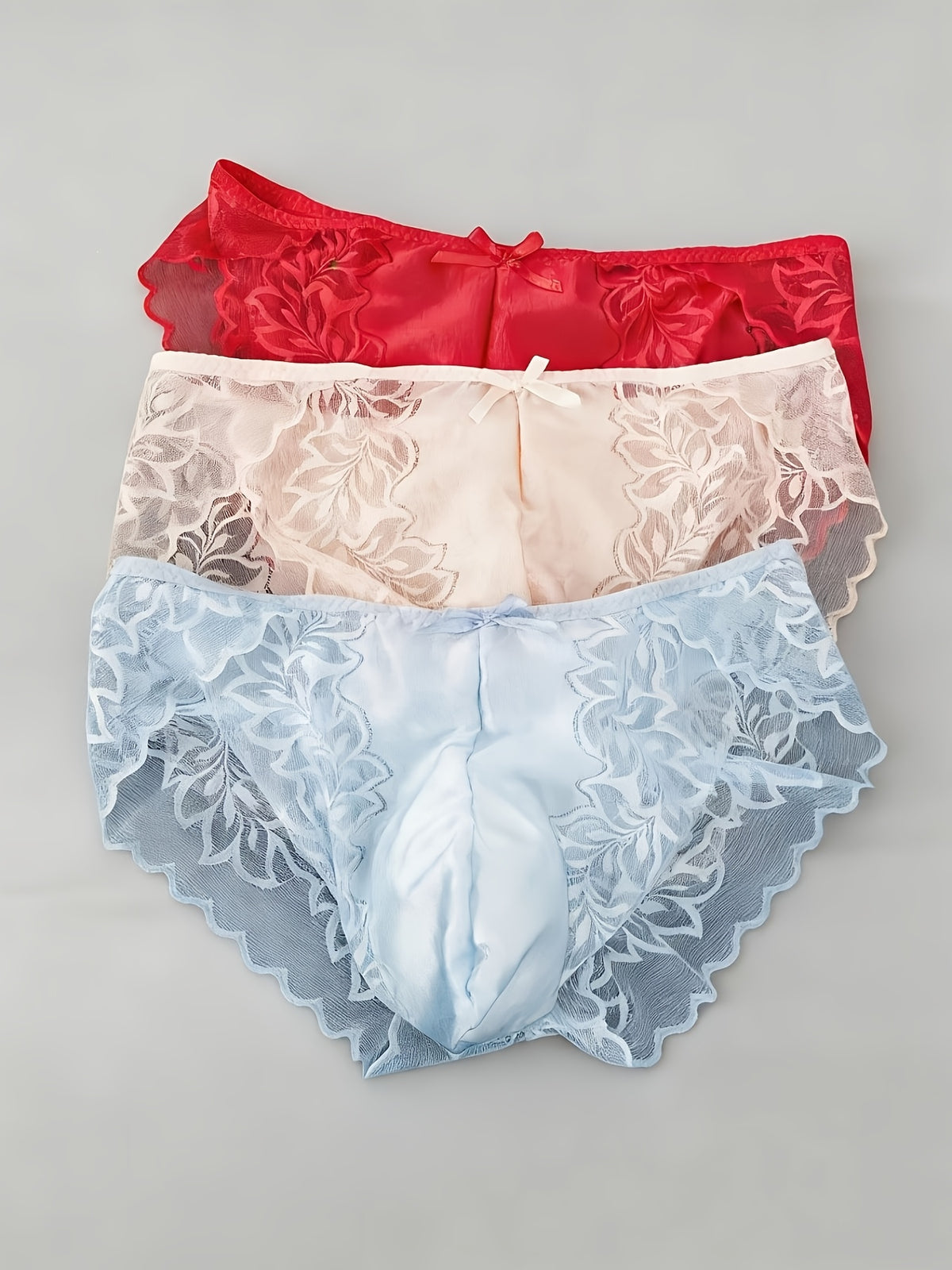 Confident and stylish men's lace underwear