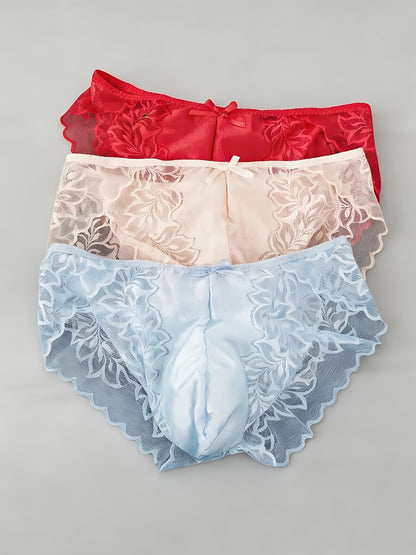 Confident and stylish men's lace underwear