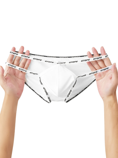 Men's sexy and comfortable hollowed-out low-rise briefs