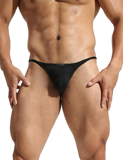 Mens T-Back Thongs Sexy Low Rise G-String Briefs Bulge Pouch Underwear