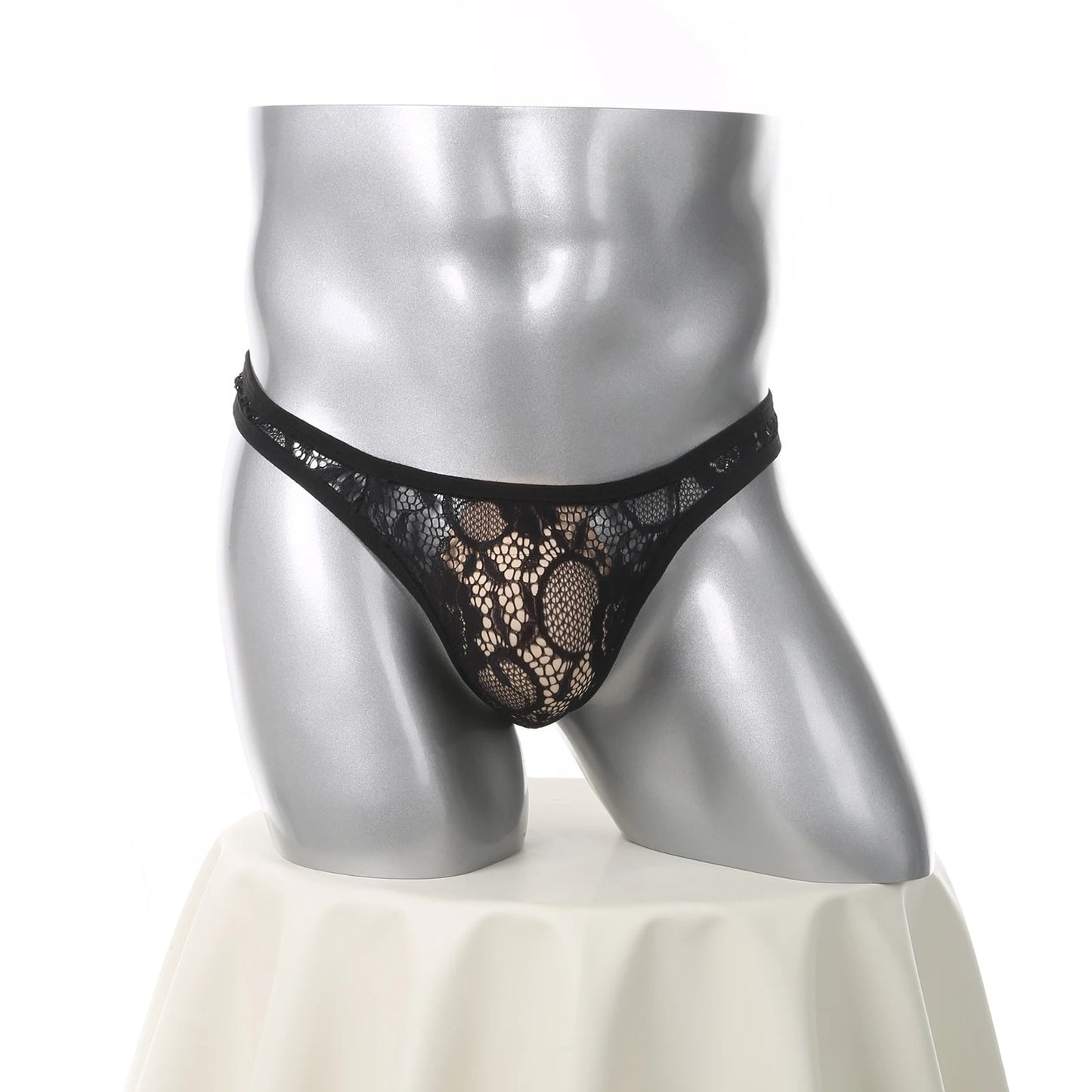 Men's sexy lace underwear, invisible, seamless, and breathable.