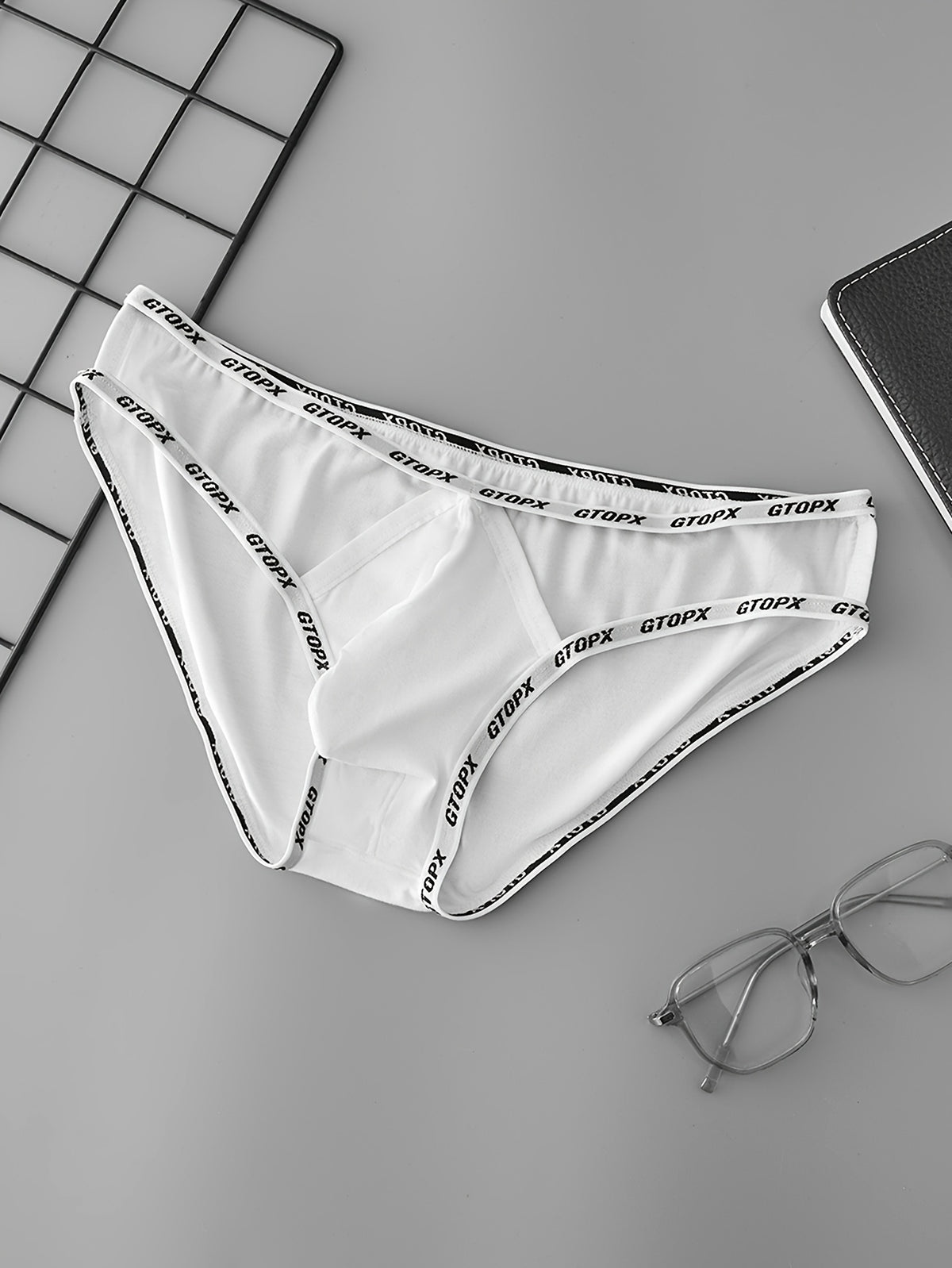 Men's sexy and comfortable hollowed-out low-rise briefs