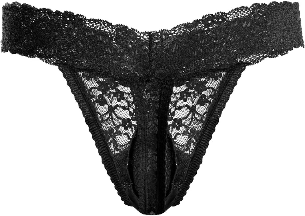 [Born for You] Men's Lace Ruffle Sexy Thong