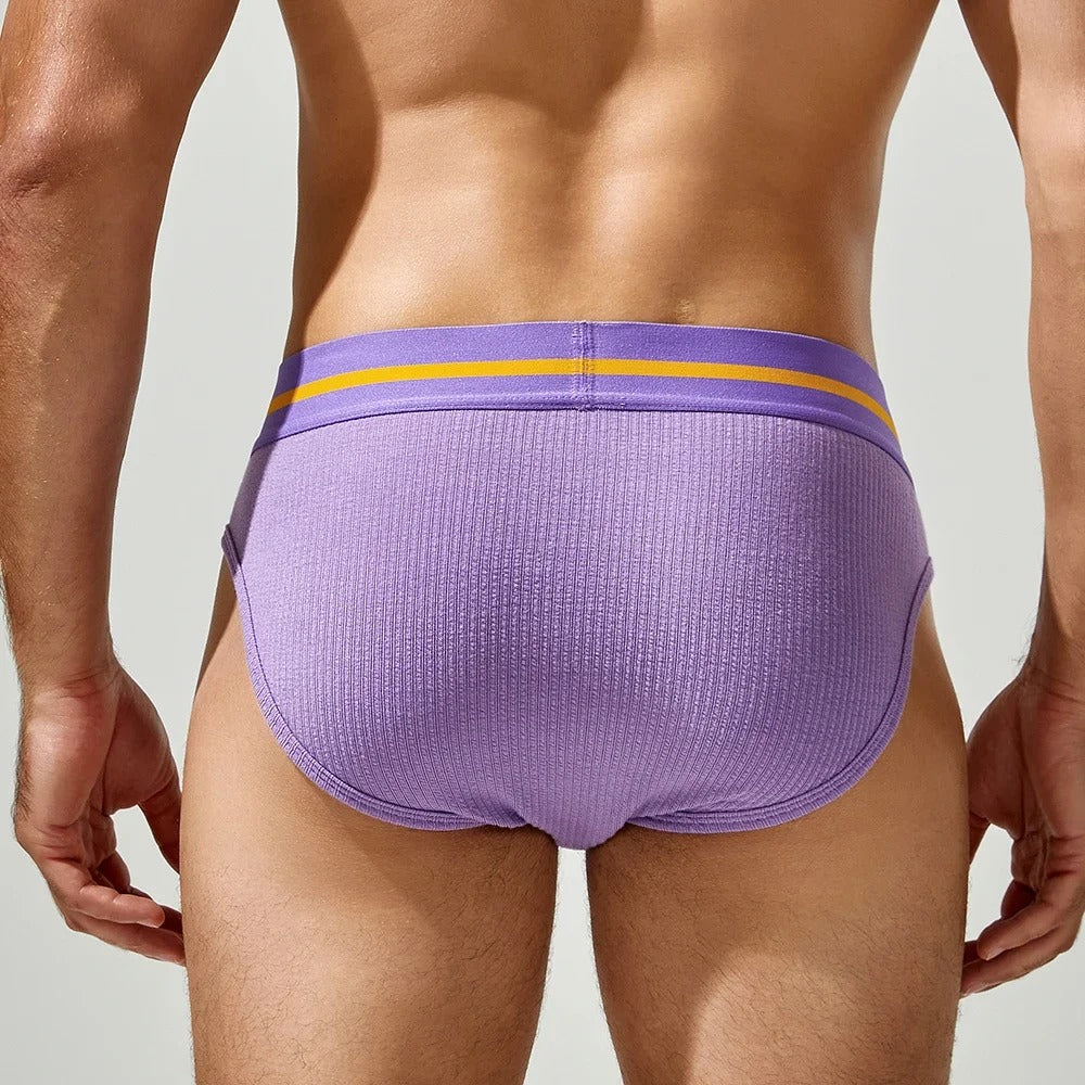 Low-rise sexy men's cotton briefs
