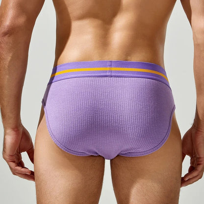 Low-rise sexy men's cotton briefs