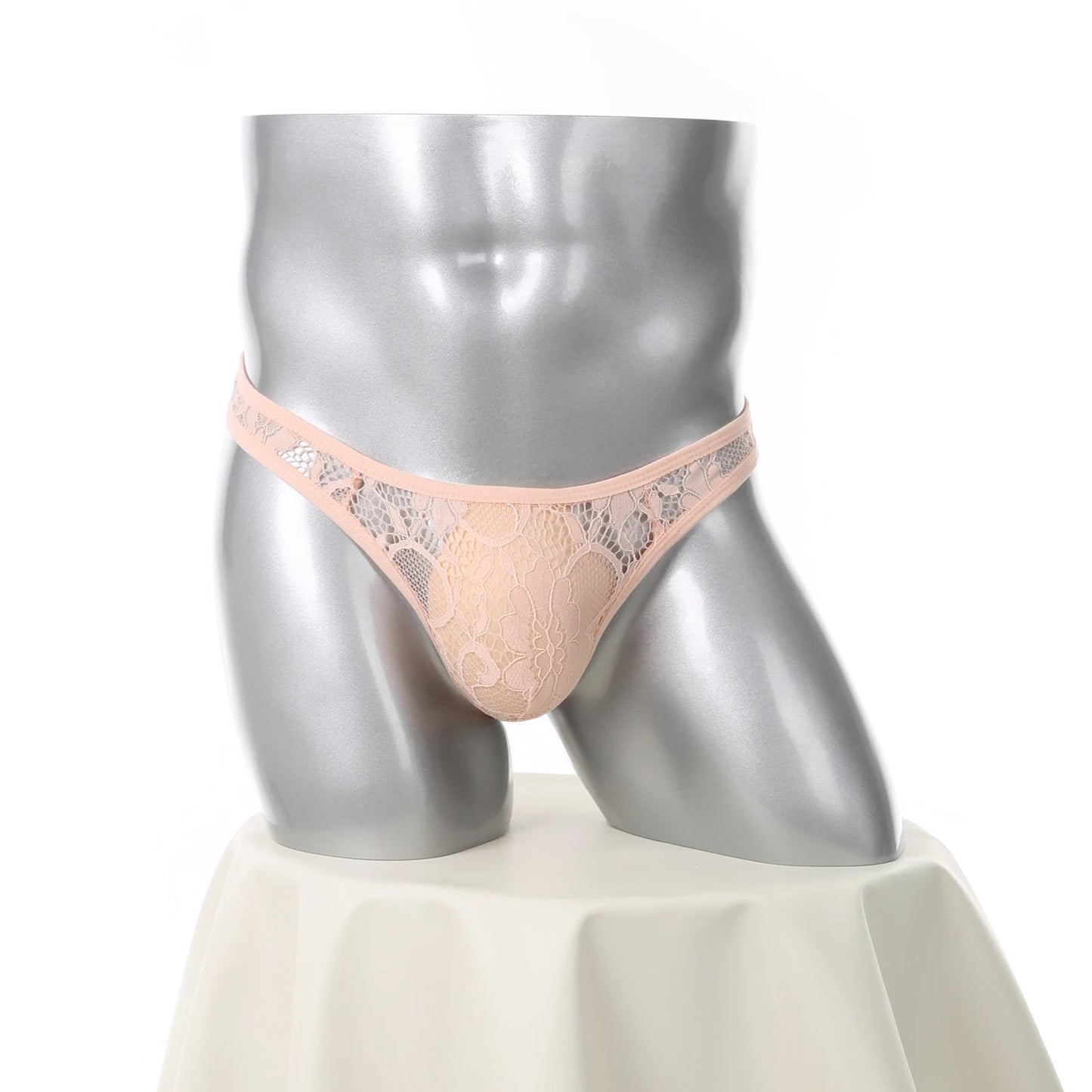 Men's sexy lace underwear, invisible, seamless, and breathable.