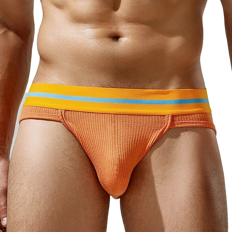 Low-rise sexy men's cotton briefs
