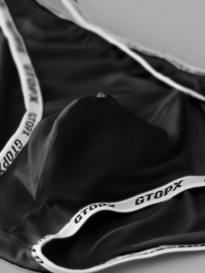 Men's sexy and comfortable hollowed-out low-rise briefs