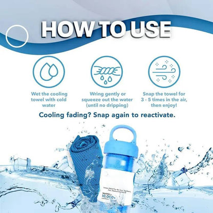 🎉LAST DAY - BUY 1 GET 1 FREE🌞Cooling Bottle - Cold Sweat Towel You Can Use Anywhere, Anytime! Reusable Soft Absorbent Cooling Portable