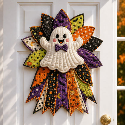 💥 LAST DAY 49% OFF - DIY Quilted Halloween Pumpkin Door Hanger Kit (✨Beginner-Friendly)