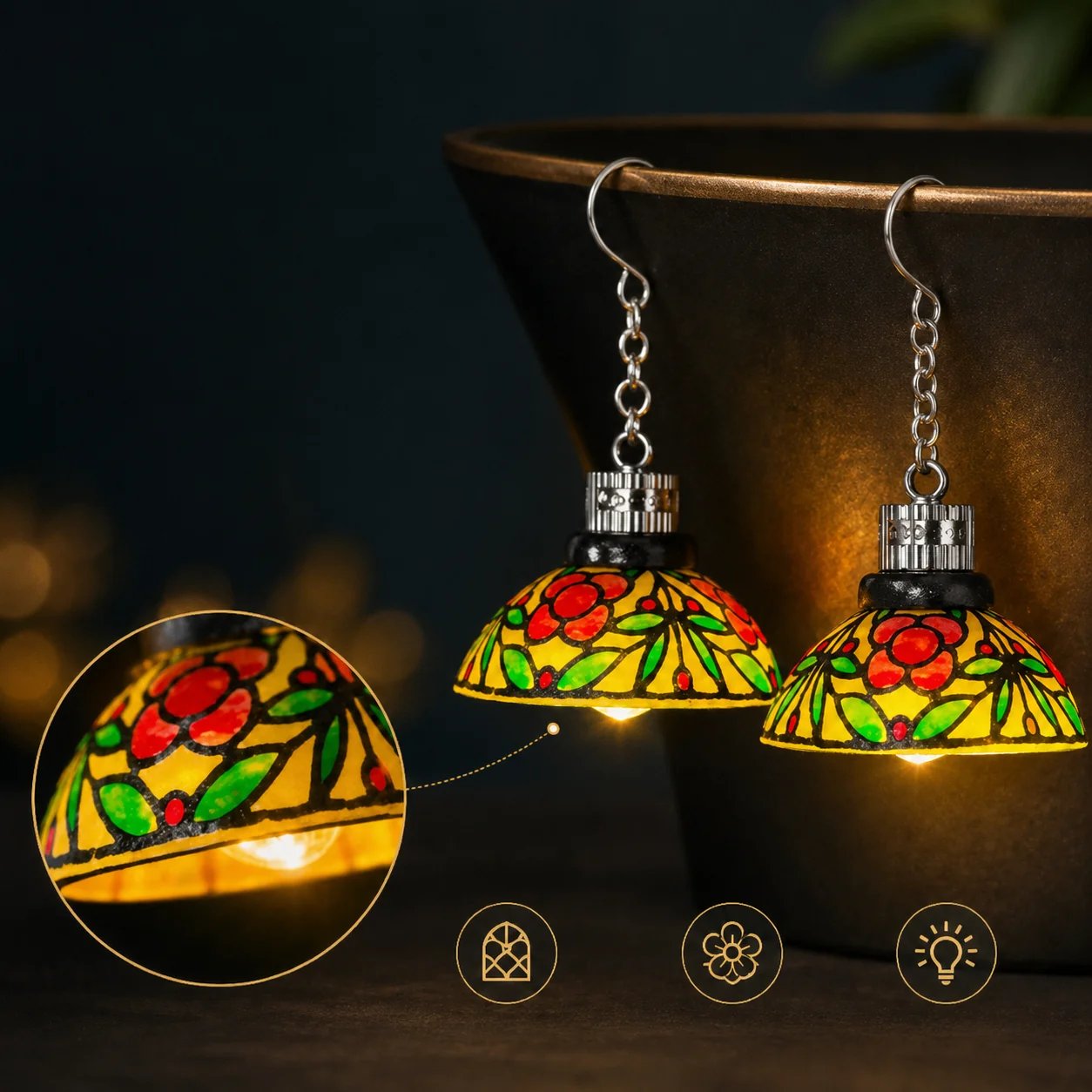 🔥Last Day 50% OFF-Handmade Vintage Light-Up Chandelier Earrings