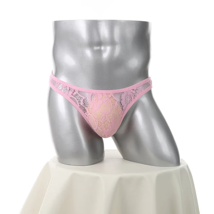 Men's sexy lace underwear, invisible, seamless, and breathable.