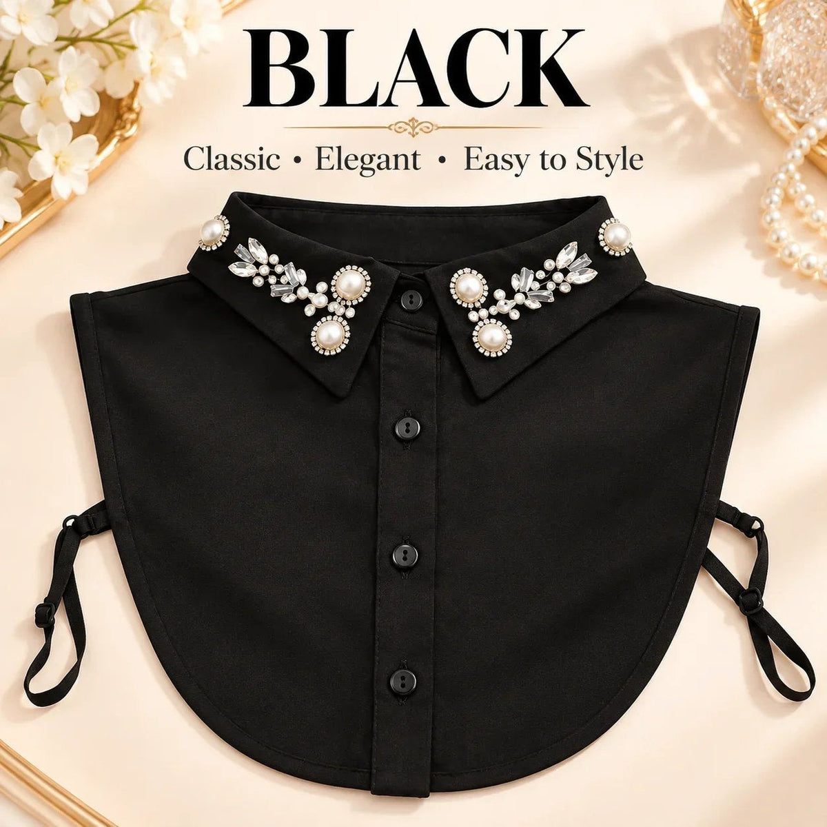 ✨Add Instant Elegance with This Jeweled Detachable Collar 💎