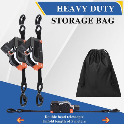 🔥 LAST DAY 50% OFF! 🔧 Dual-End Retractable Ratchet Straps 🛻