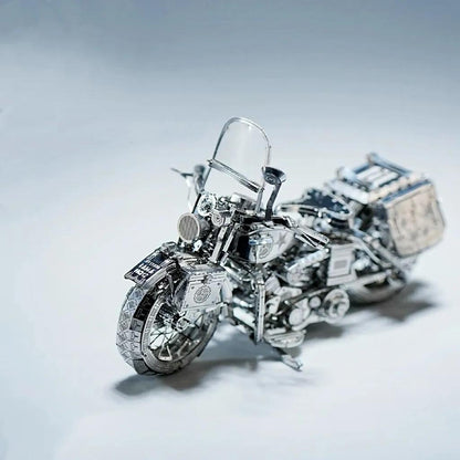 🔥Last Day 49% OFF - 🏍️🧩 Silver Motorcycle 3D Metal Assembly Puzzle
