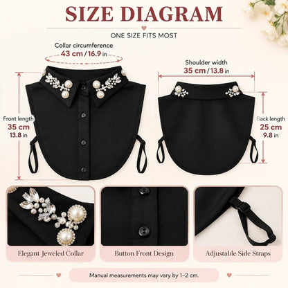 ✨Add Instant Elegance with This Jeweled Detachable Collar 💎