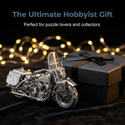 🔥Last Day 49% OFF - 🏍️🧩 Silver Motorcycle 3D Metal Assembly Puzzle