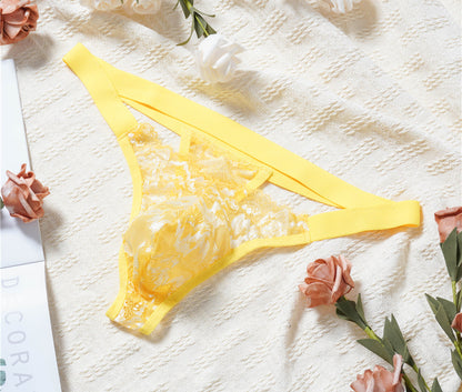 Men's Thong - Low-rise Sexy Lace Transparent Panties