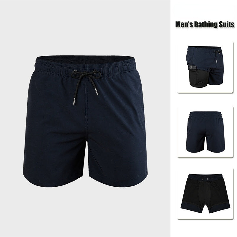 Men's Printed 7-inch Inner Seam Swim Trunks with Compression Lining