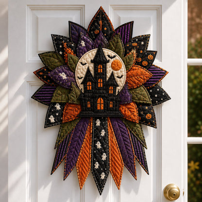 💥 LAST DAY 49% OFF - DIY Quilted Halloween Pumpkin Door Hanger Kit (✨Beginner-Friendly)