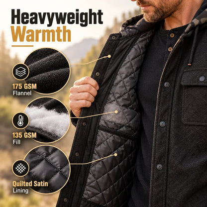 🔥❄️Mountain-Tested Warmth | Concealed Carry Hooded Flannel💥🔫