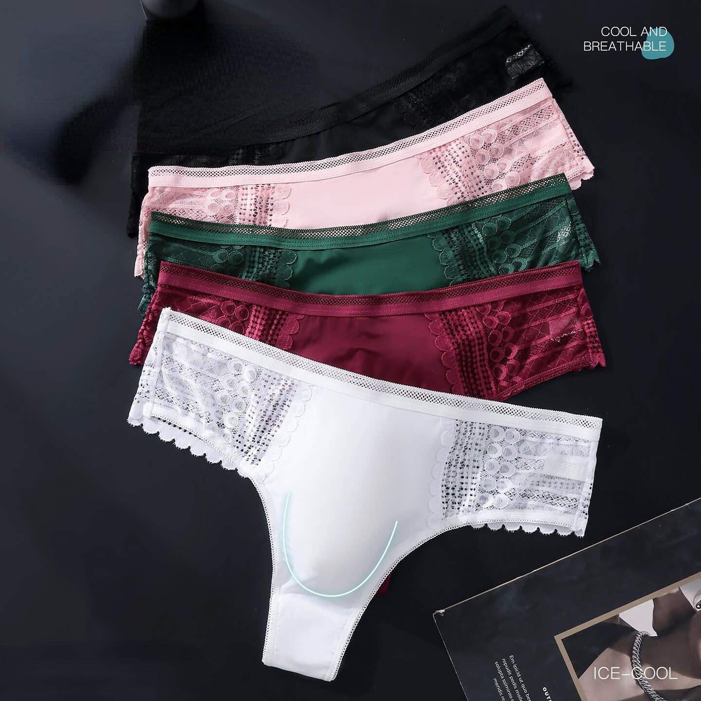 Men's Sexy Half-Transparent Lace Patchwork Elegant Underwear