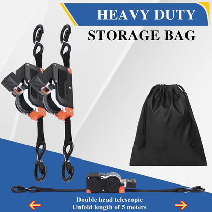 🔥 LAST DAY 50% OFF! 🔧 Dual-End Retractable Ratchet Straps 🛻