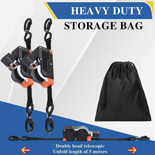 🔥 LAST DAY 50% OFF! 🔧 Dual-End Retractable Ratchet Straps 🛻