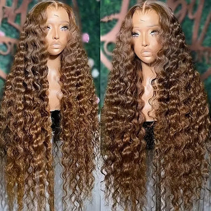 360 Lace Front Wig-10A grade deep wavy lace front wig, 13*4 water wavy lace front wig