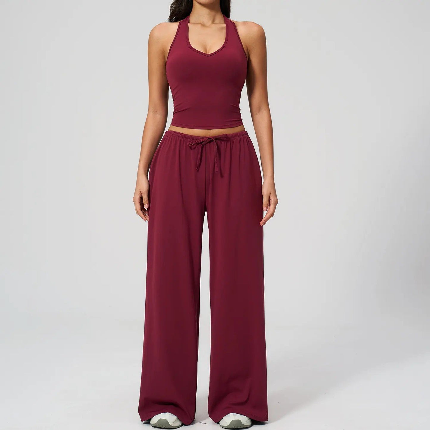 ⚡Hot Sales 49% OFF🔥Women's 2-Piece Athleisure Outfits - Polyester-Silk Fitted Summervibe Sweatsuit