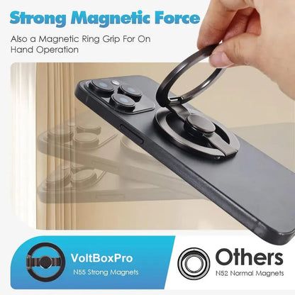 🔥Magnetic Phone Stand & Fidget Spinner Combo, Dual Magnetic Ring Stand, Fidget Toys Adults, 360°,Foldable, MagSafe Compatible