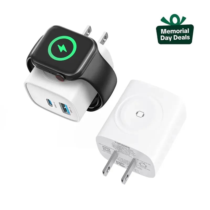 3-in-1 Magnetic Wireless Cordless PD USB-C Wall Charger Block
