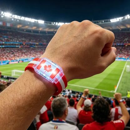 ⚽✨2PCS LED Light Up National Flag Wristbands - USA
