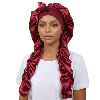 Satin/Silk Bonnet for Long Curly Hair