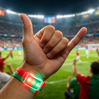 ⚽✨2PCS LED Light Up National Flag Wristbands - USA
