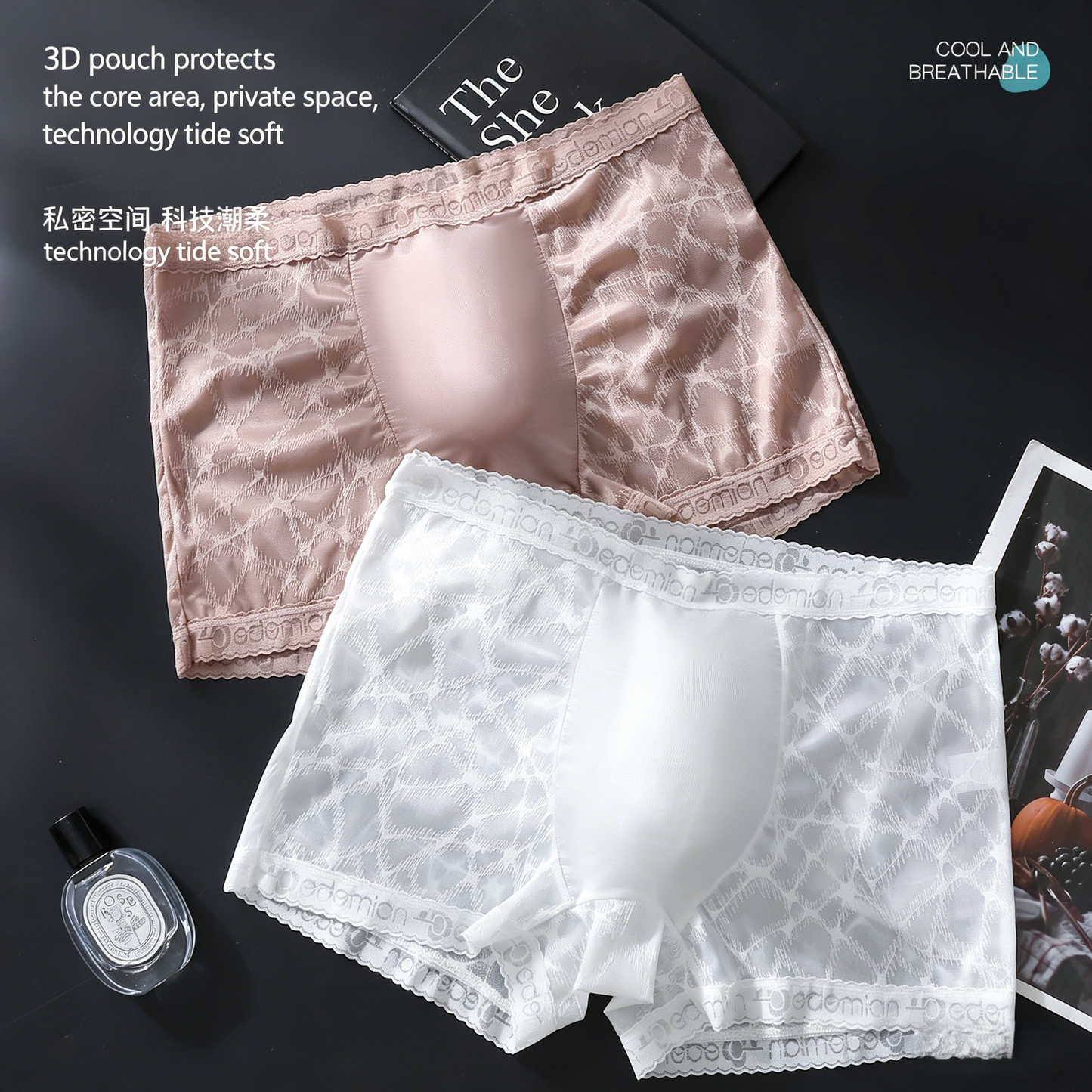 Men's Seamless, Breathable, Antibacterial Boxer Briefs