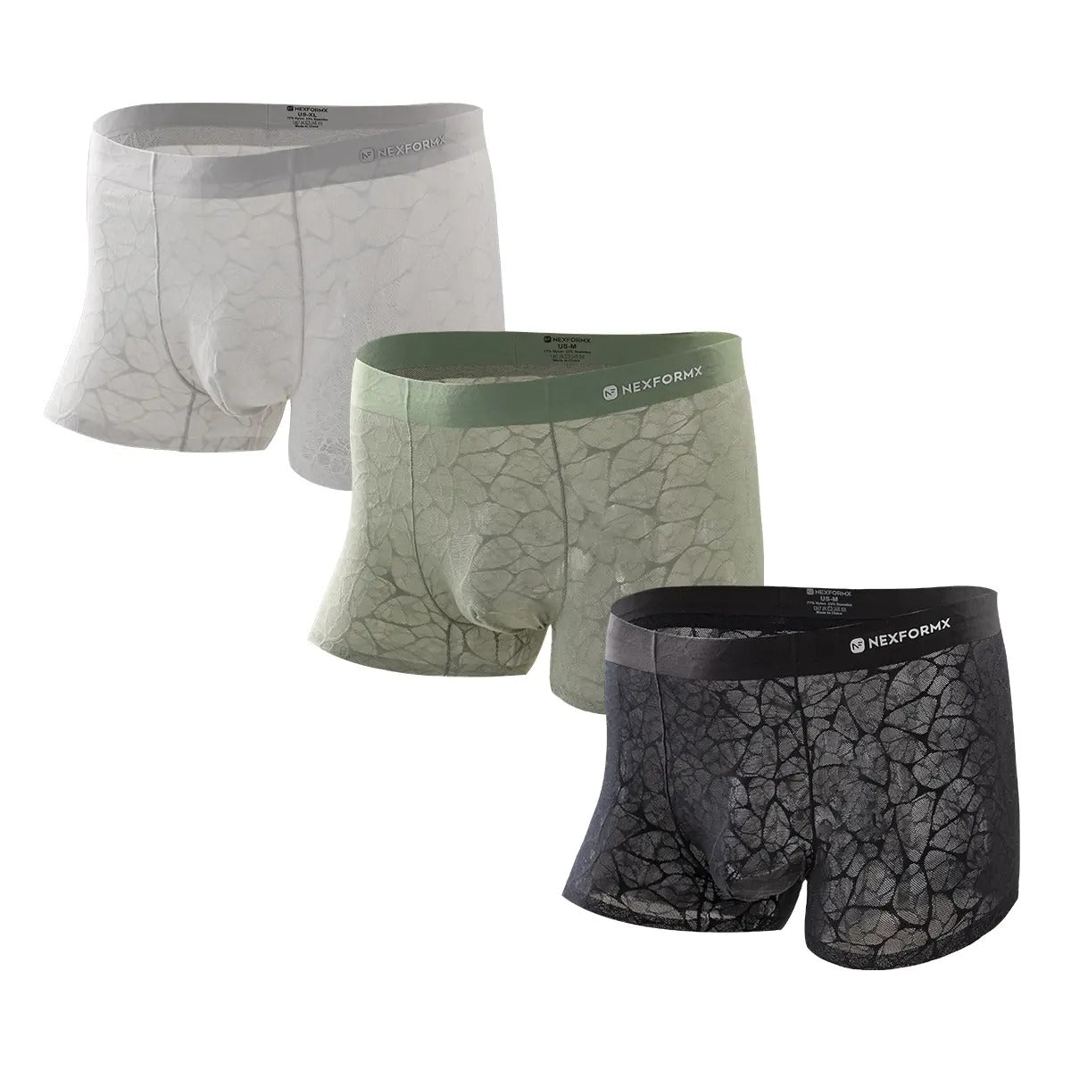 Men’s Breathable Lace Boxer Briefs | Anti-Odor Underwear