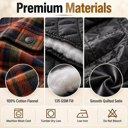 🔥❄️Mountain-Tested Warmth | Concealed Carry Hooded Flannel💥🔫