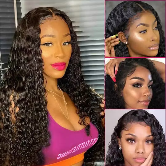 360 Lace Front Wig-10A grade deep wavy lace front wig, 13*4 water wavy lace front wig