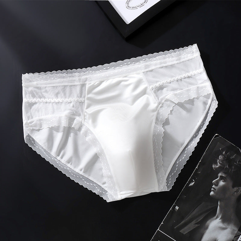 Men's Seamless Ice Silk Boxer Briefs