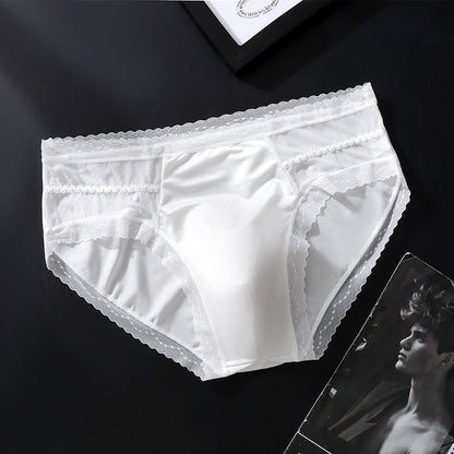 Men's Seamless Ice Silk Boxer Briefs
