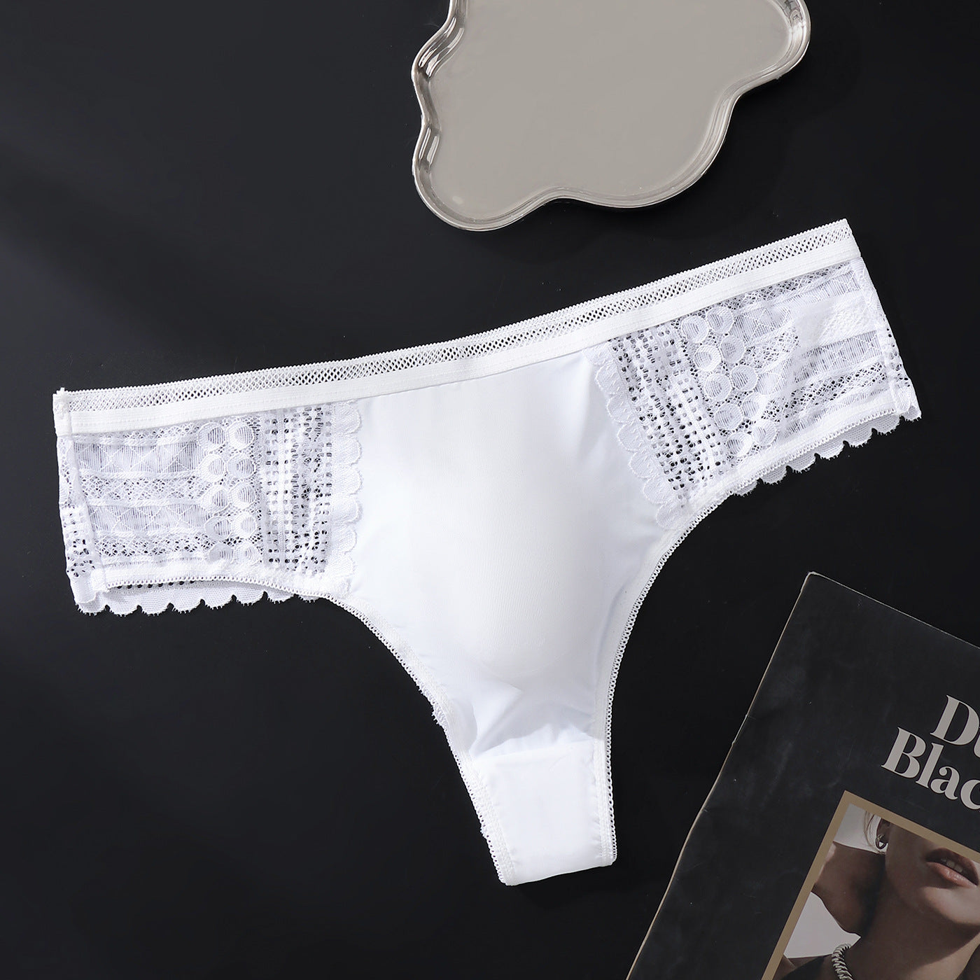 Men's Sexy Half-Transparent Lace Patchwork Elegant Underwear