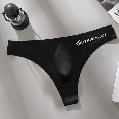 Men's Thong Underwear Breathable Comfort Fabric, Transparent Design