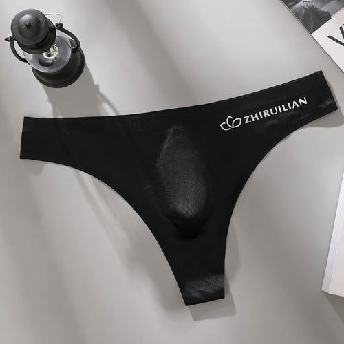 Men's Thong Underwear Breathable Comfort Fabric, Transparent Design