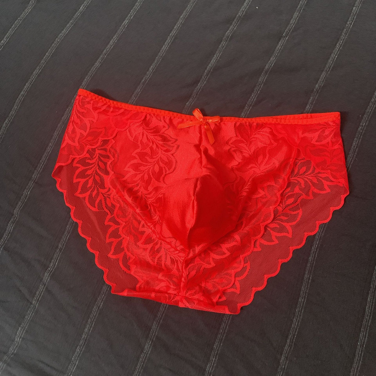 Confident and stylish men's lace underwear