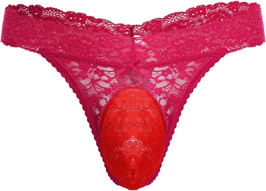 [Born for You] Men's Lace Ruffle Sexy Thong